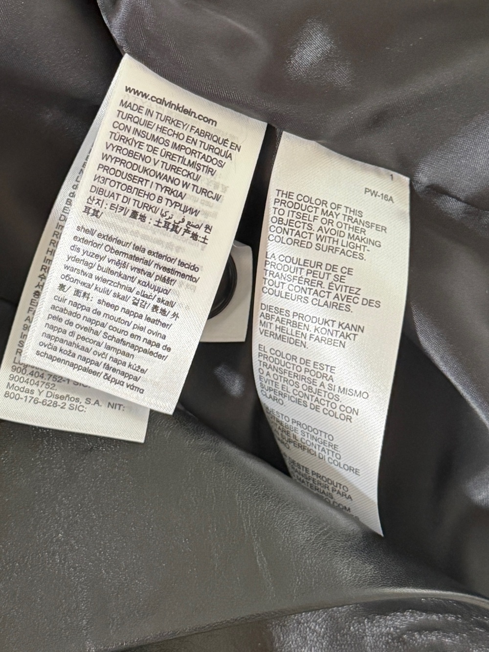 NWT Calvin Klein Studio Lamb Leather Car Coat - Picture 9 of 10